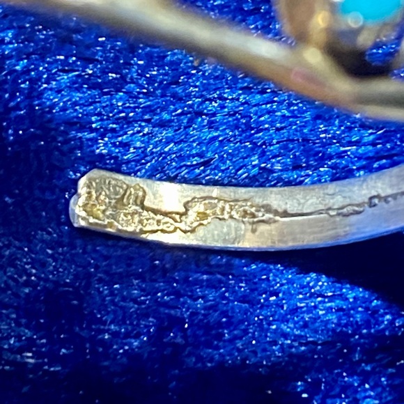 RARE Baby Bracelet Sterling Silver w/ Turquoise - Picture 7 of 9